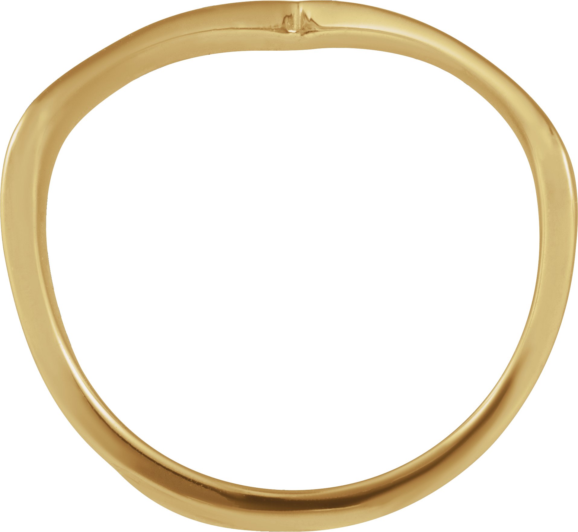 14K Yellow V Ring