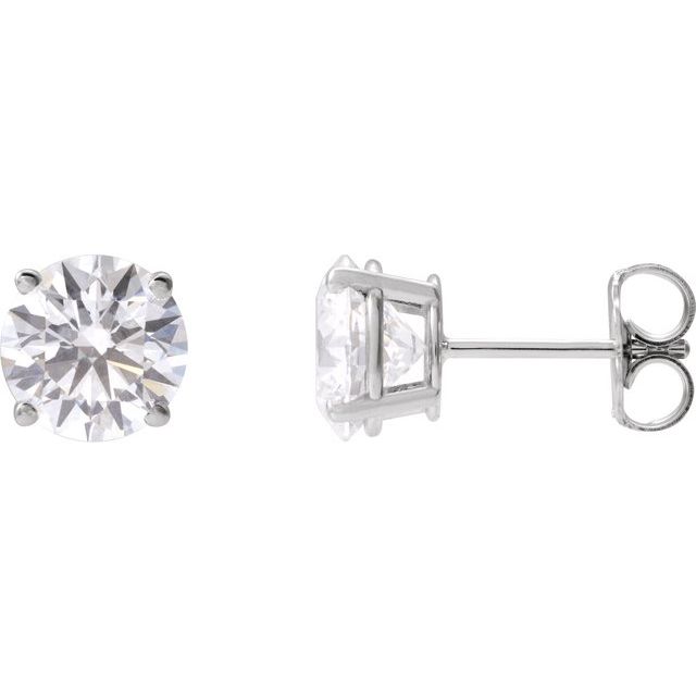 14K White 2 1/2 CTW Lab-Grown Diamond Earrings
