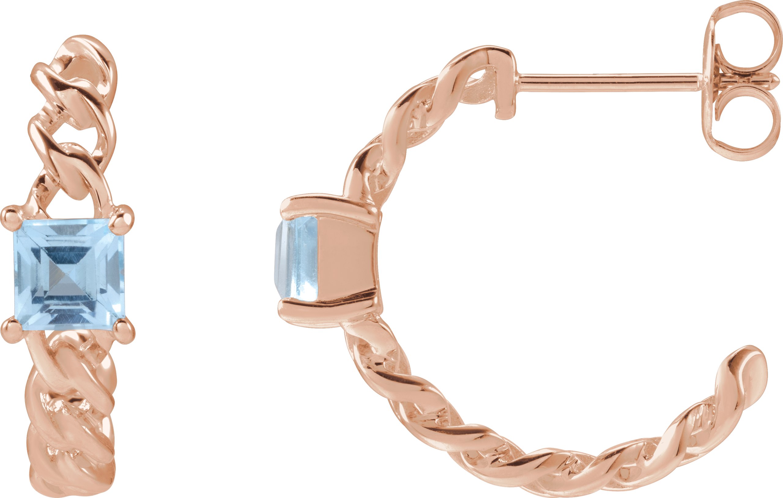 Solitaire Hoop Earrings