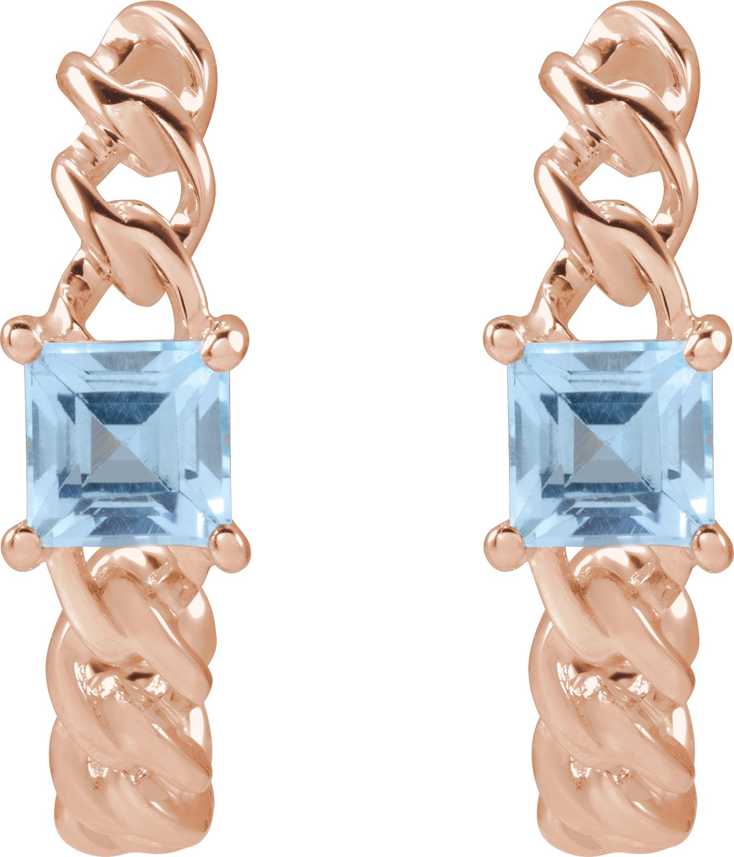 Alternative view of Solitaire Hoop Earrings