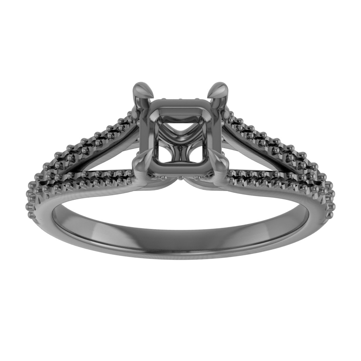 7x5 mm Pear Engagement Ring Mounting view 3