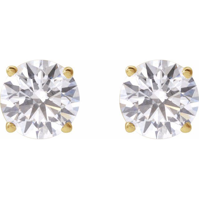 14K Yellow 2 1/2 CTW Lab-Grown Diamond Earrings