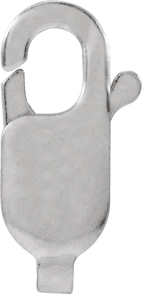 14K White 10.25x3.75 mm Recycled Metal Standard Weight Lobster Clasp Stuller