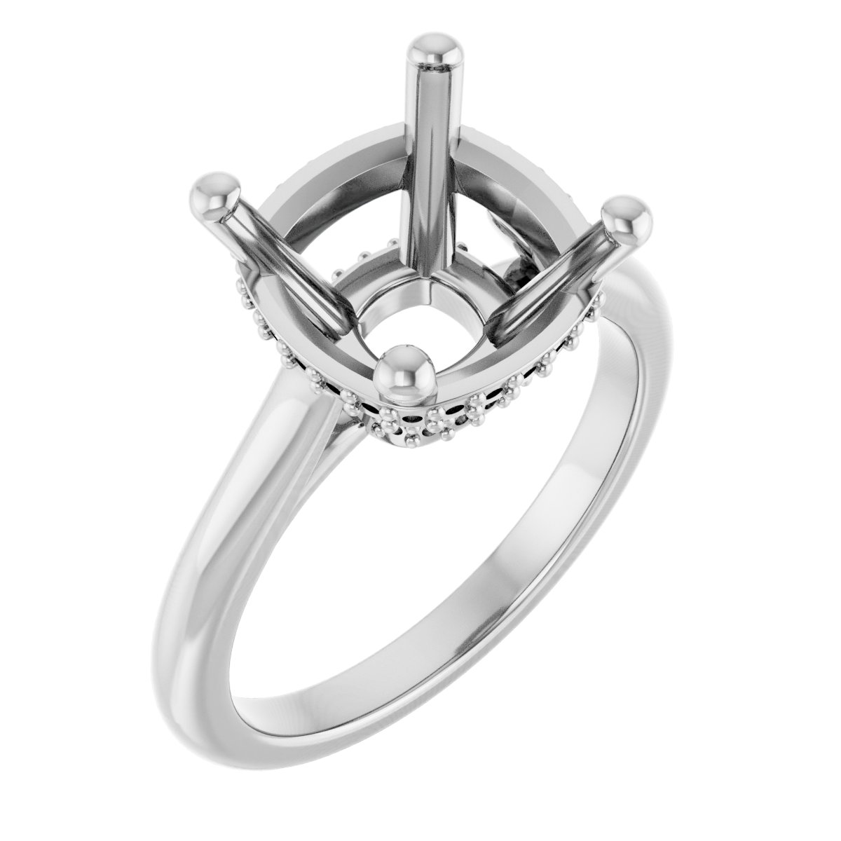 Hidden Halo-Style Engagement Ring