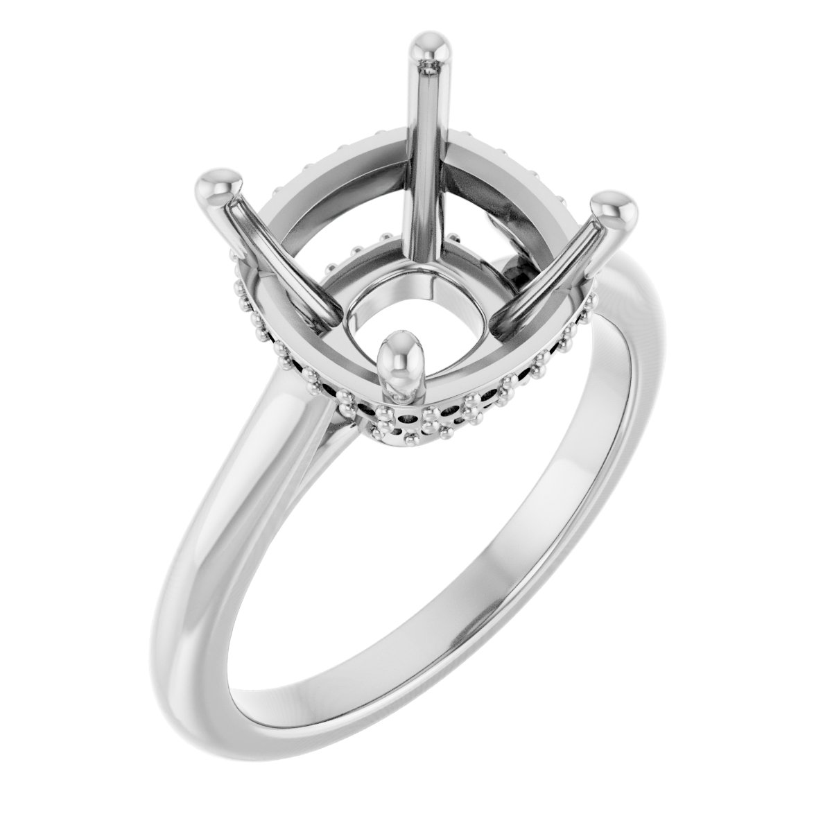 Hidden Halo-Style Engagement Ring