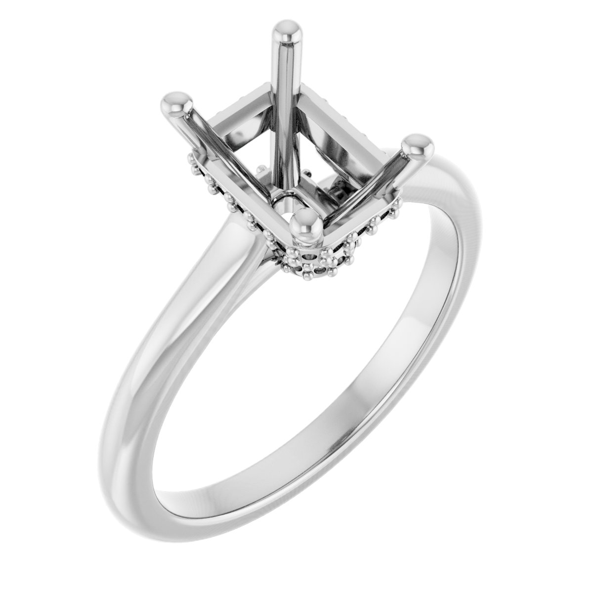 Hidden Halo-Style Engagement Ring