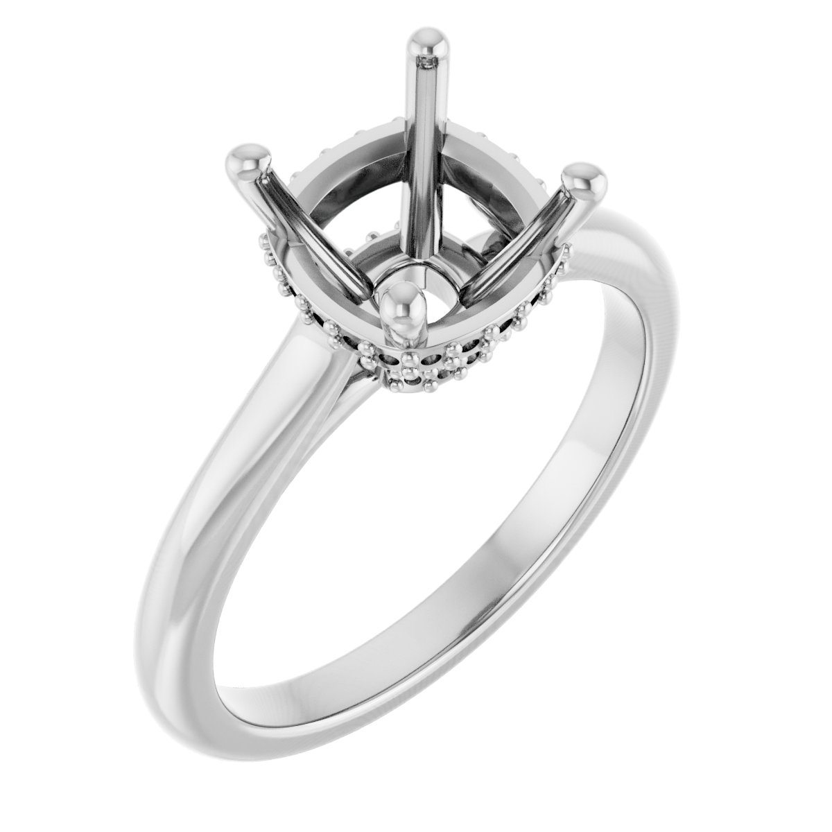 Hidden Halo-Style Engagement Ring