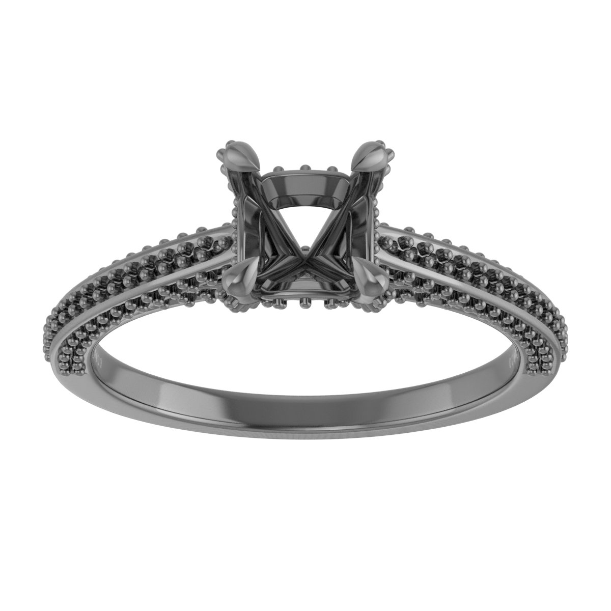 8.2 mm Round Engagement Ring Mounting view 3