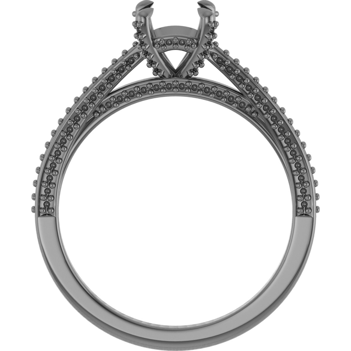 8.2 mm Round Engagement Ring Mounting view 2