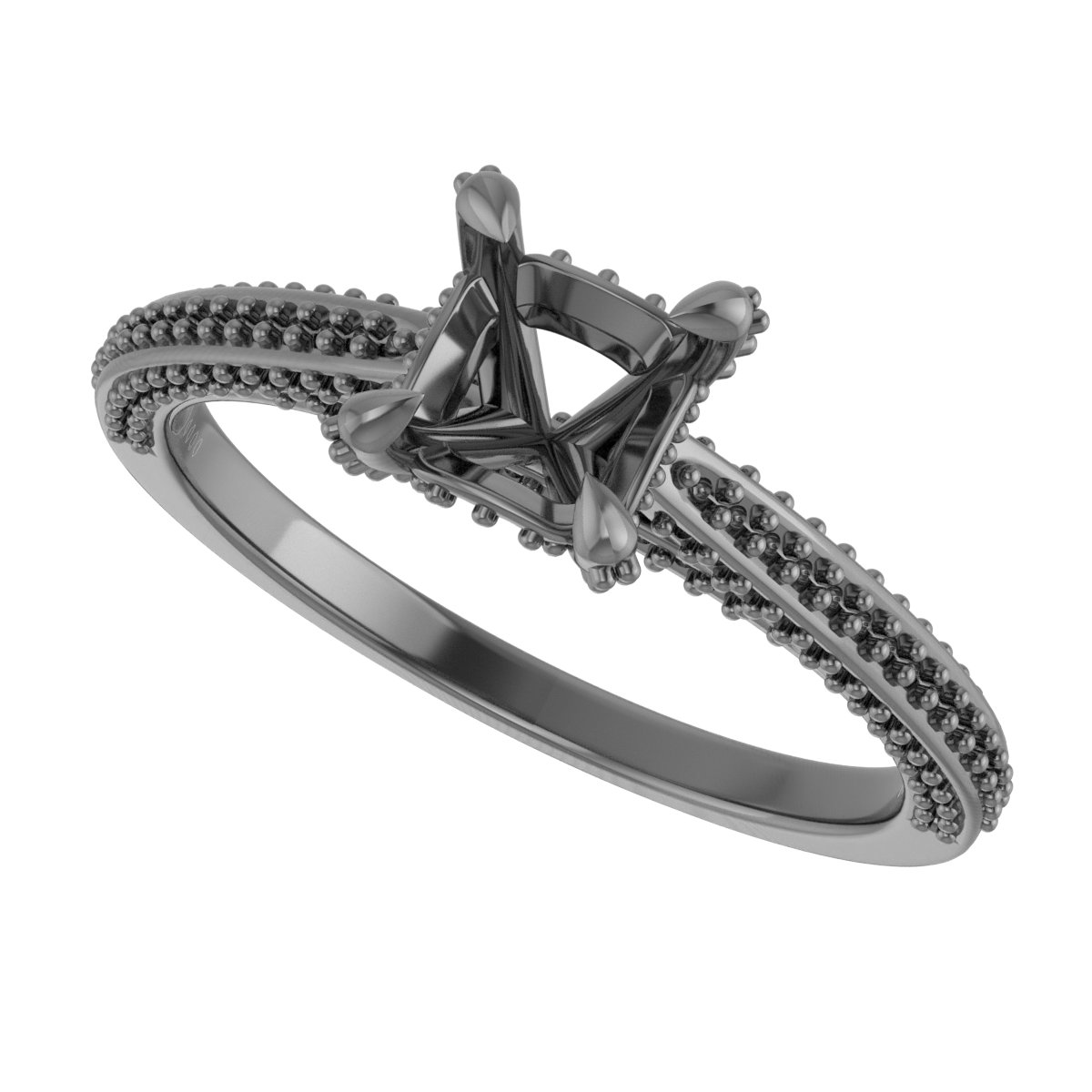 8.2 mm Round Engagement Ring Mounting view 5