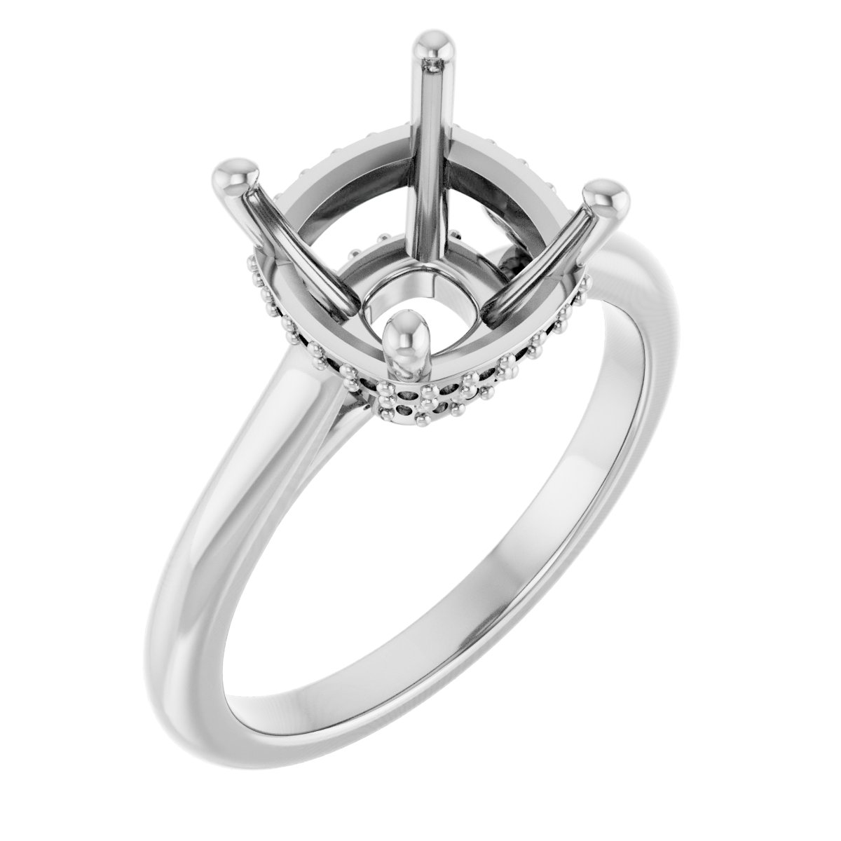 Hidden Halo-Style Engagement Ring
