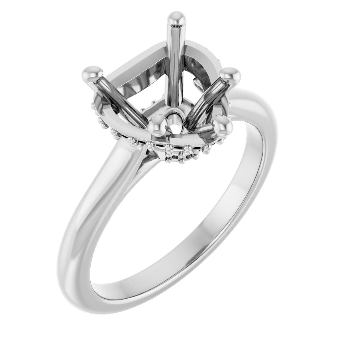Hidden Halo-Style Engagement Ring