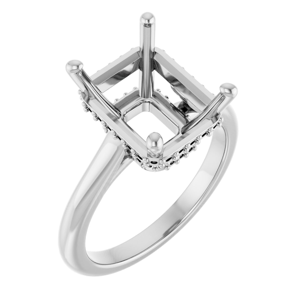 Hidden Halo-Style Engagement Ring