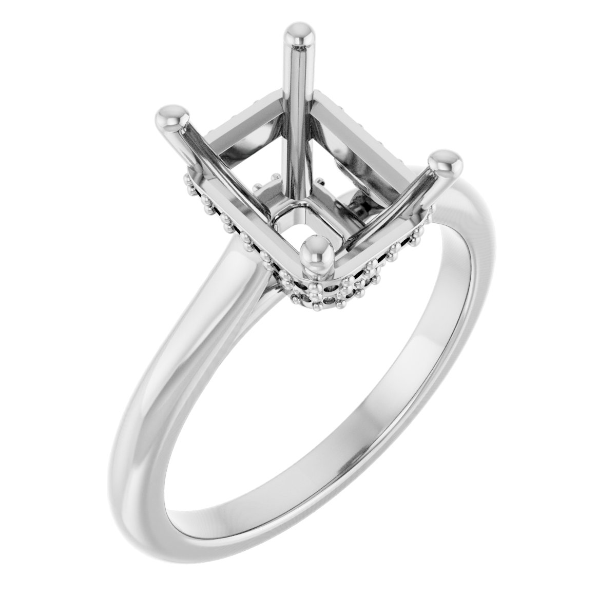 Hidden Halo-Style Engagement Ring