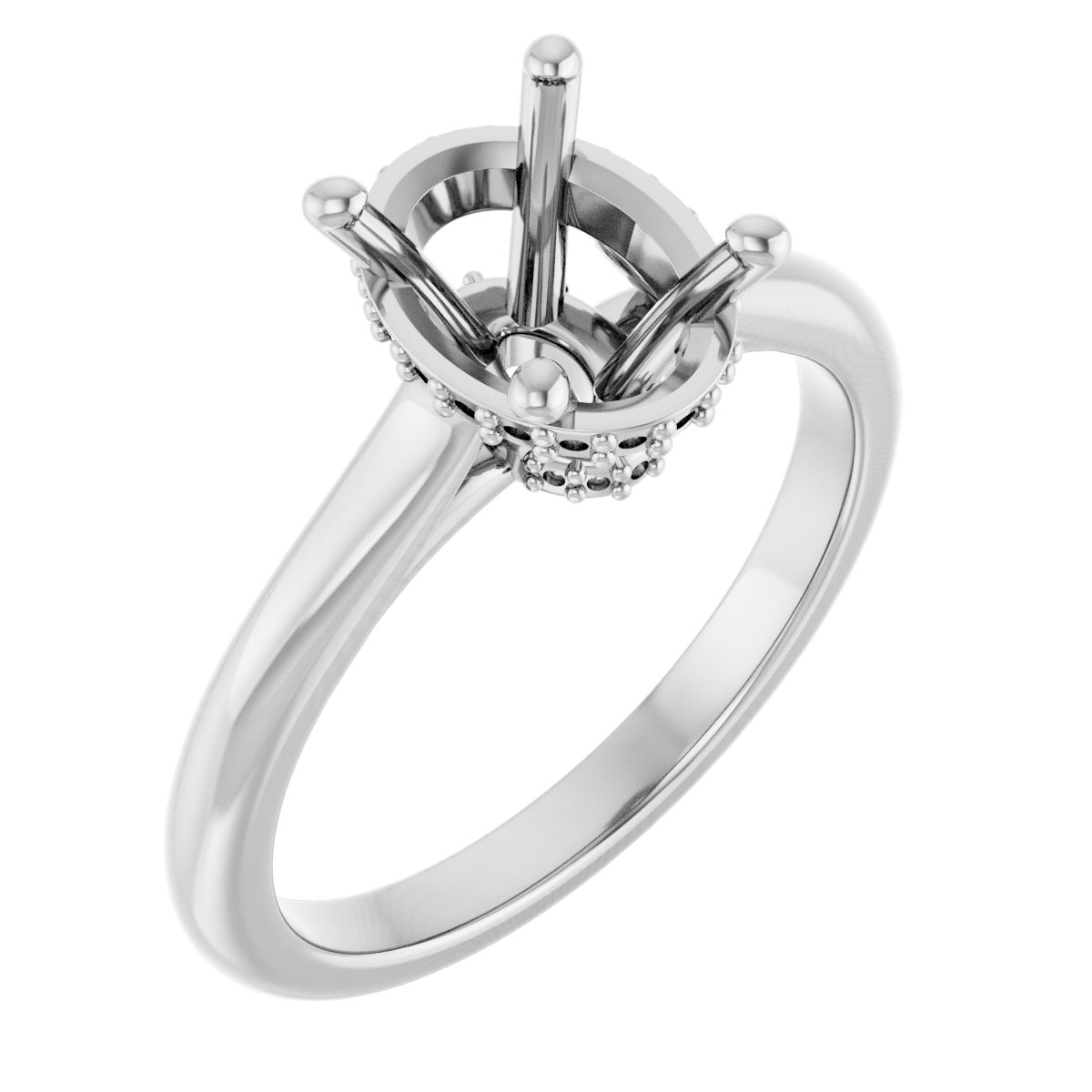 Hidden Halo-Style Engagement Ring