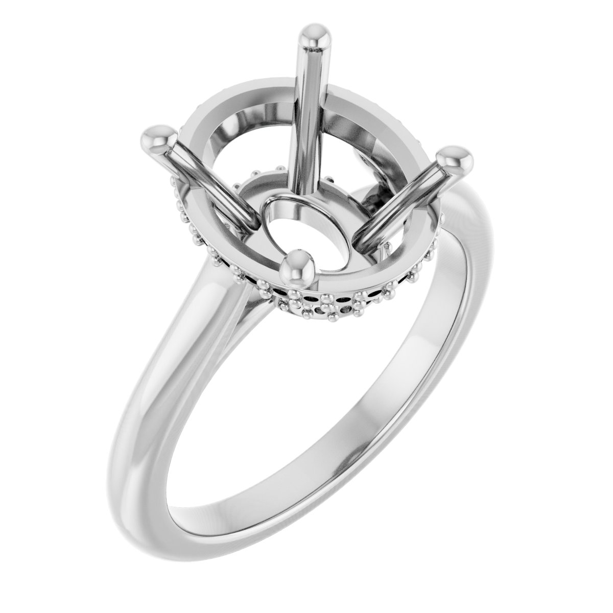 Hidden Halo-Style Engagement Ring