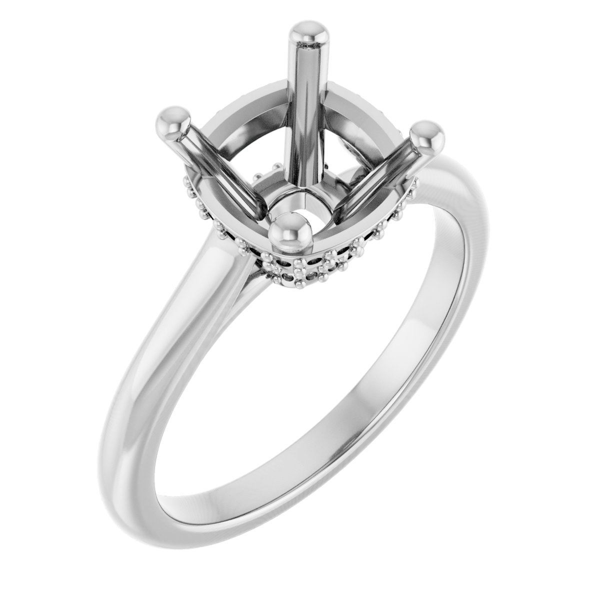 Hidden Halo-Style Engagement Ring