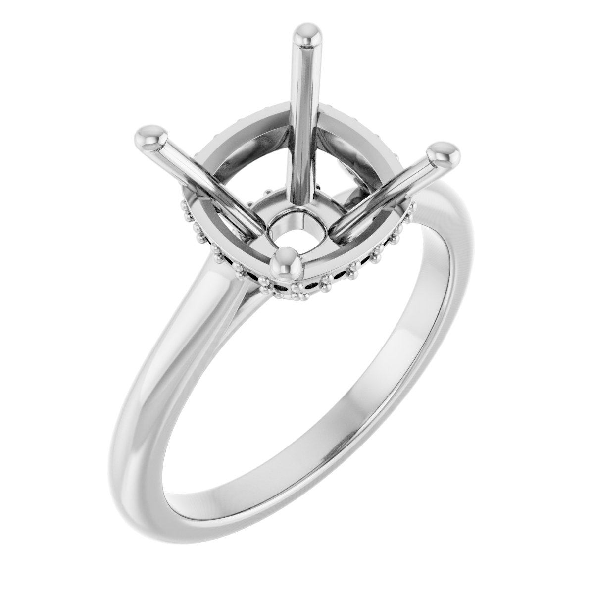 Hidden Halo-Style Engagement Ring
