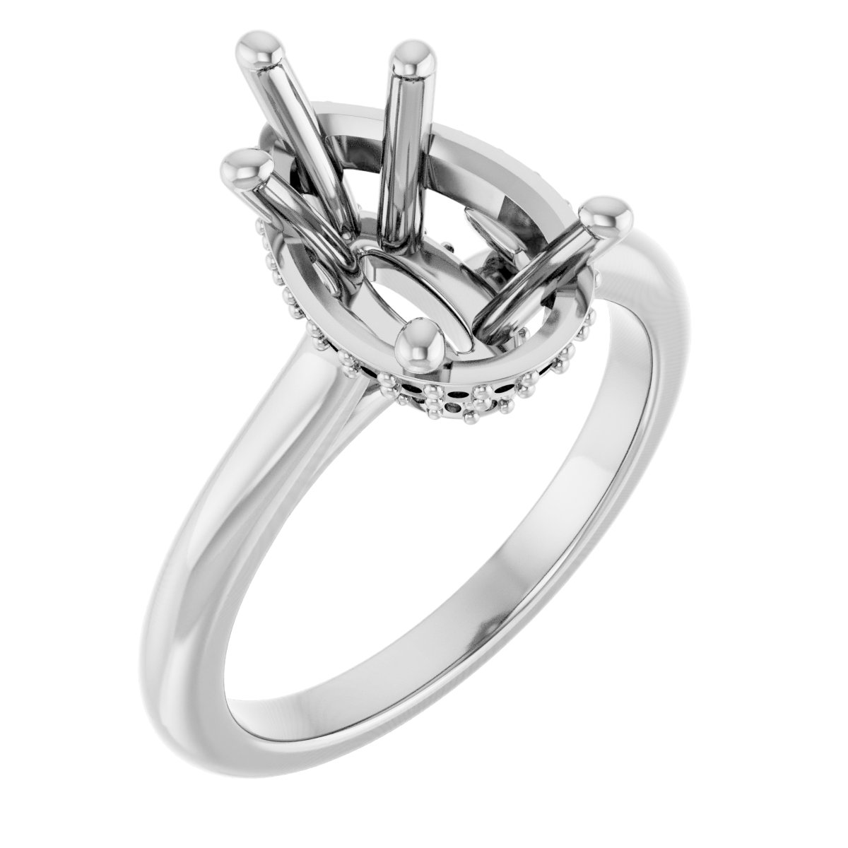 Hidden Halo-Style Engagement Ring