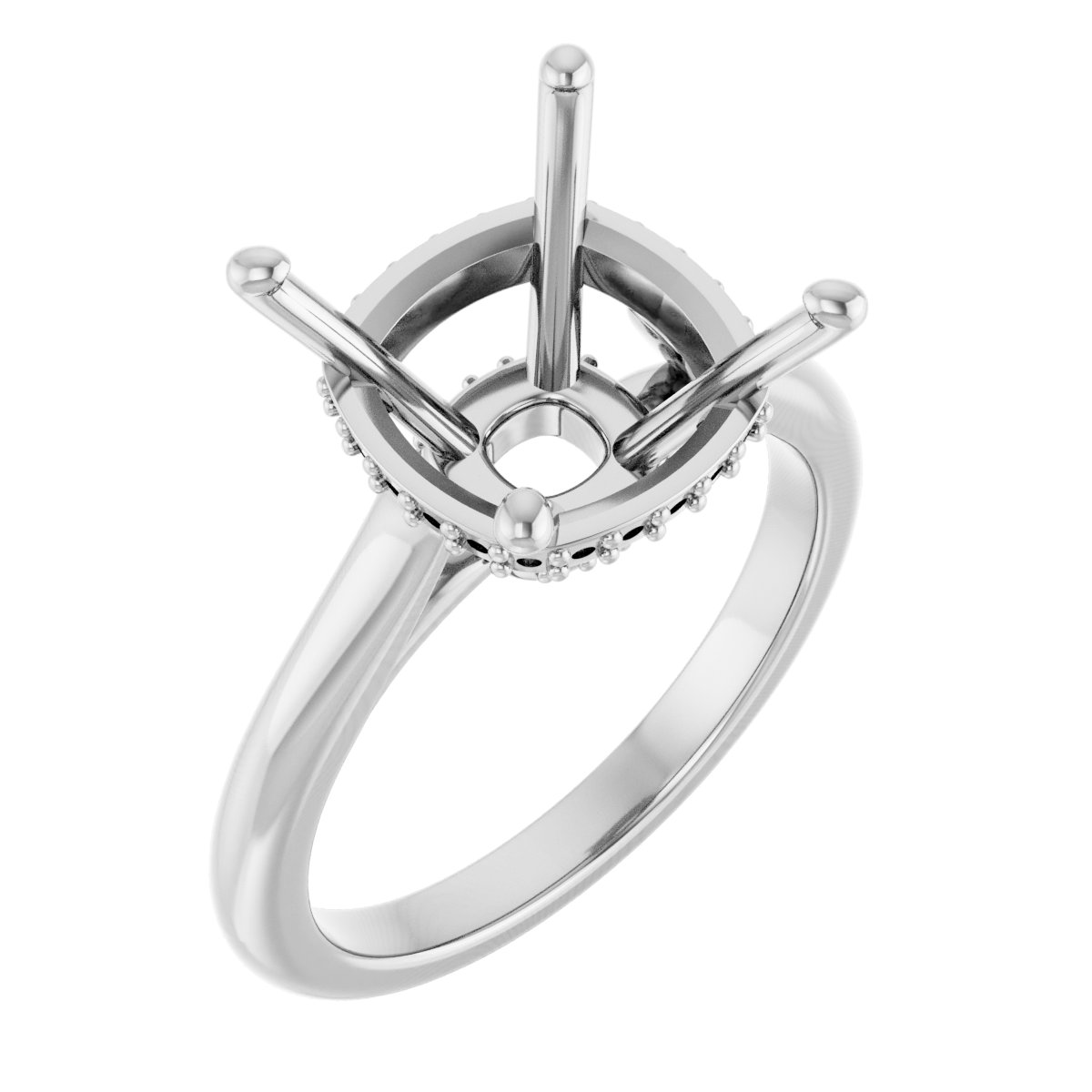 Hidden Halo-Style Engagement Ring