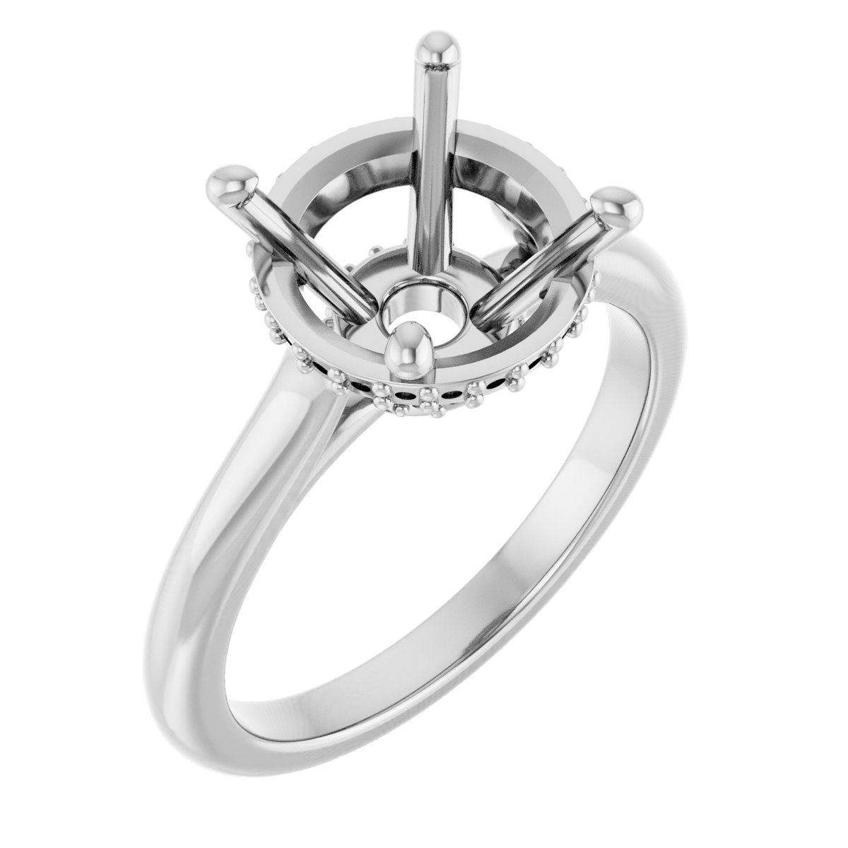 Hidden Halo-Style Engagement Ring
