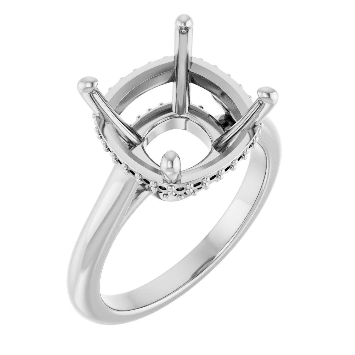 Hidden Halo-Style Engagement Ring