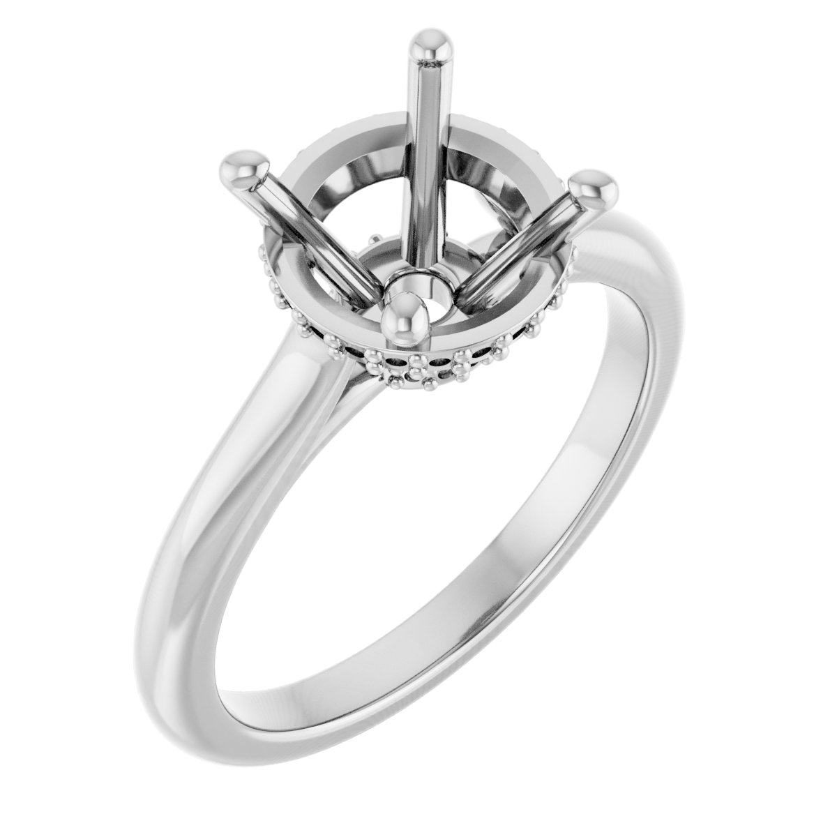 Hidden Halo-Style Engagement Ring