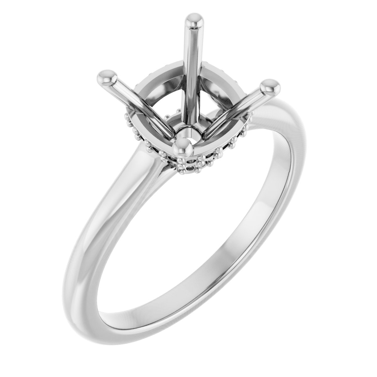 Hidden Halo-Style Engagement Ring