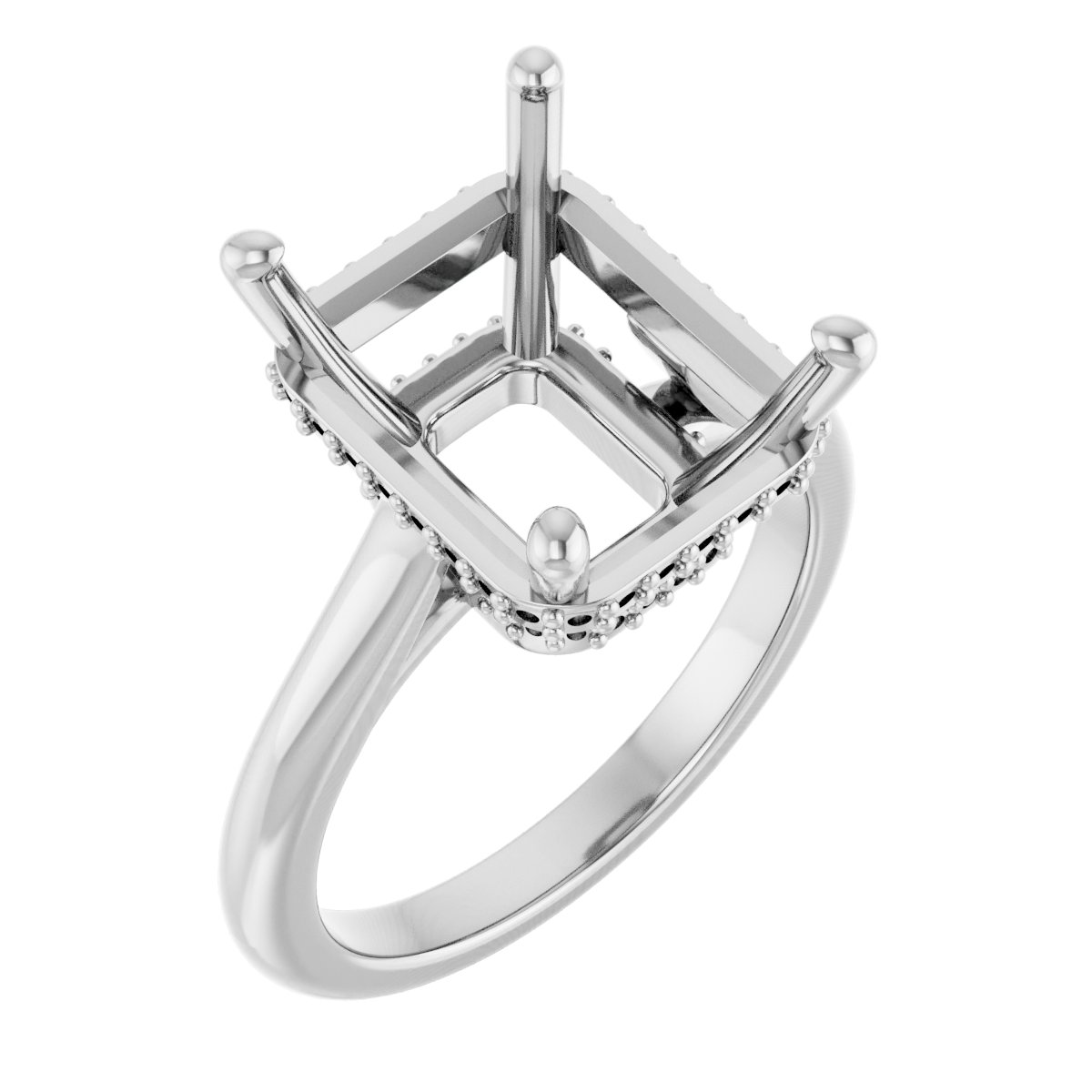 Hidden Halo-Style Engagement Ring