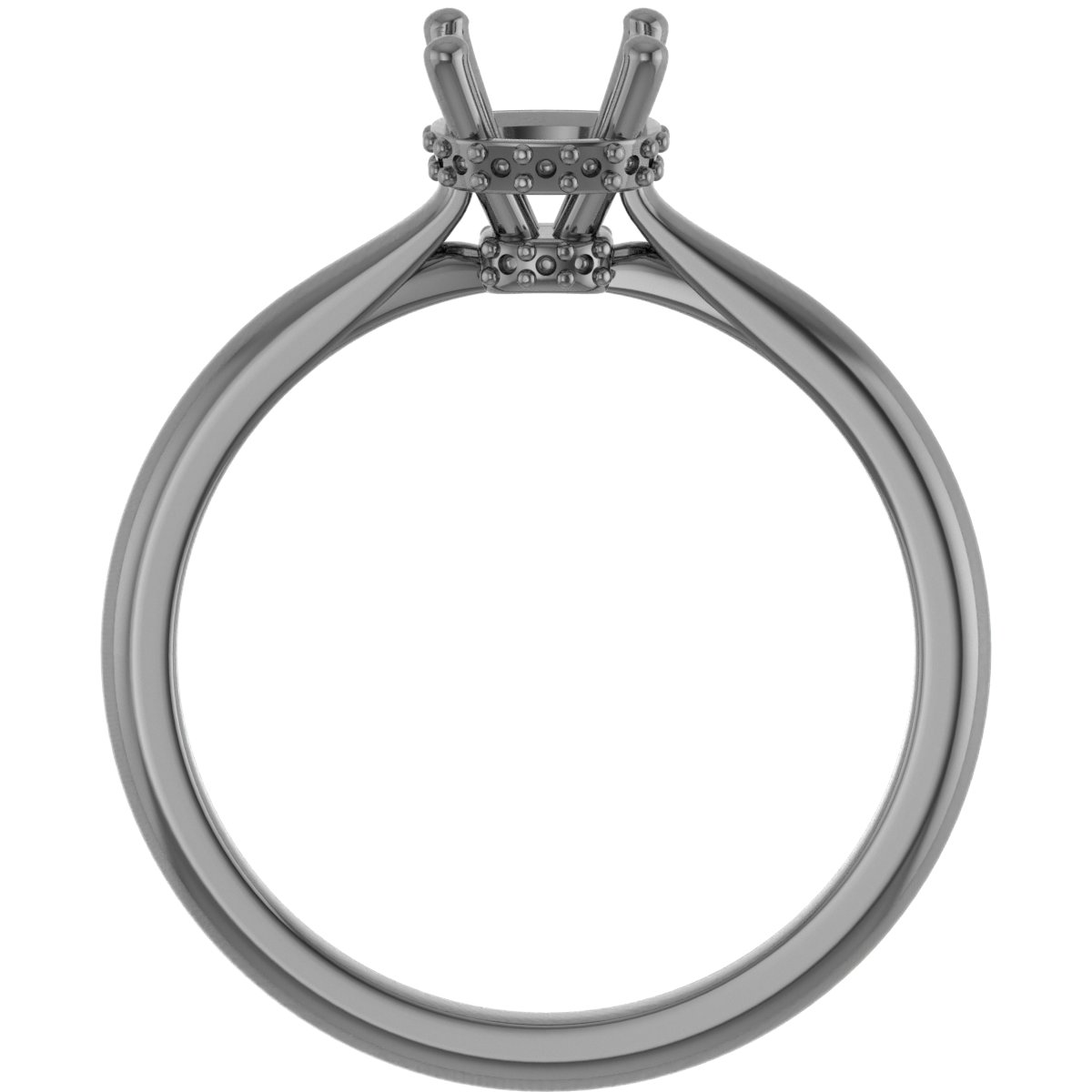 7x5 mm Pear Engagement Ring Mounting view 2
