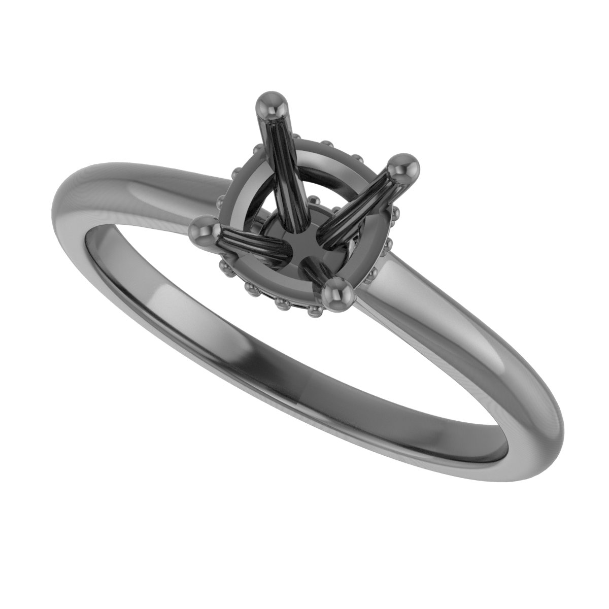 7x5 mm Pear Engagement Ring Mounting view 5