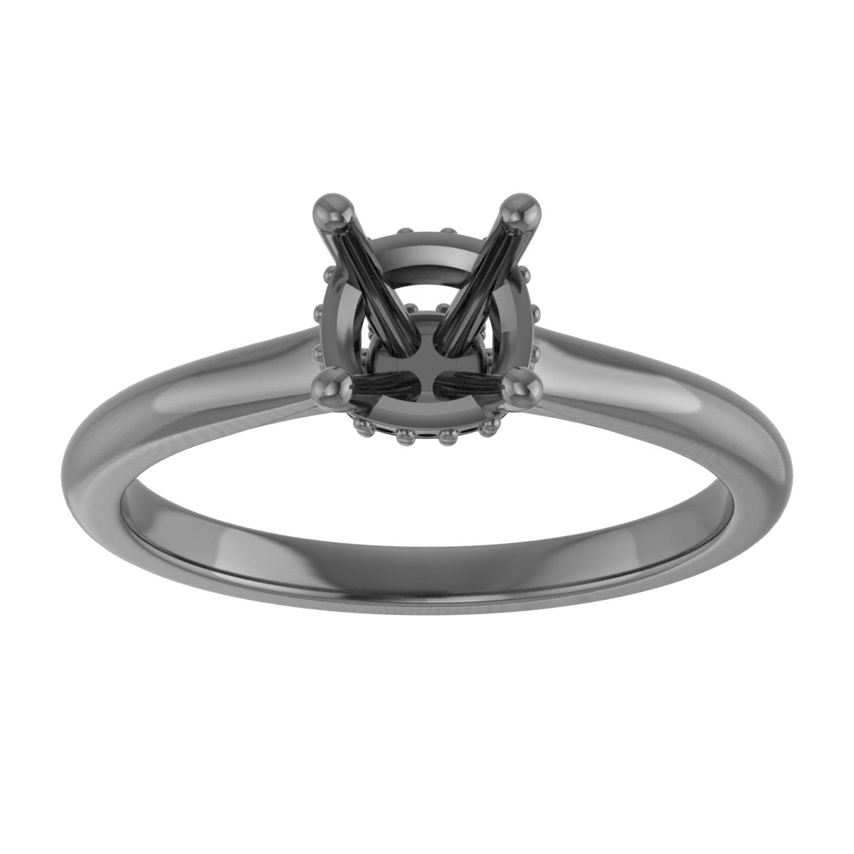 7x5 mm Pear Engagement Ring Mounting view 3