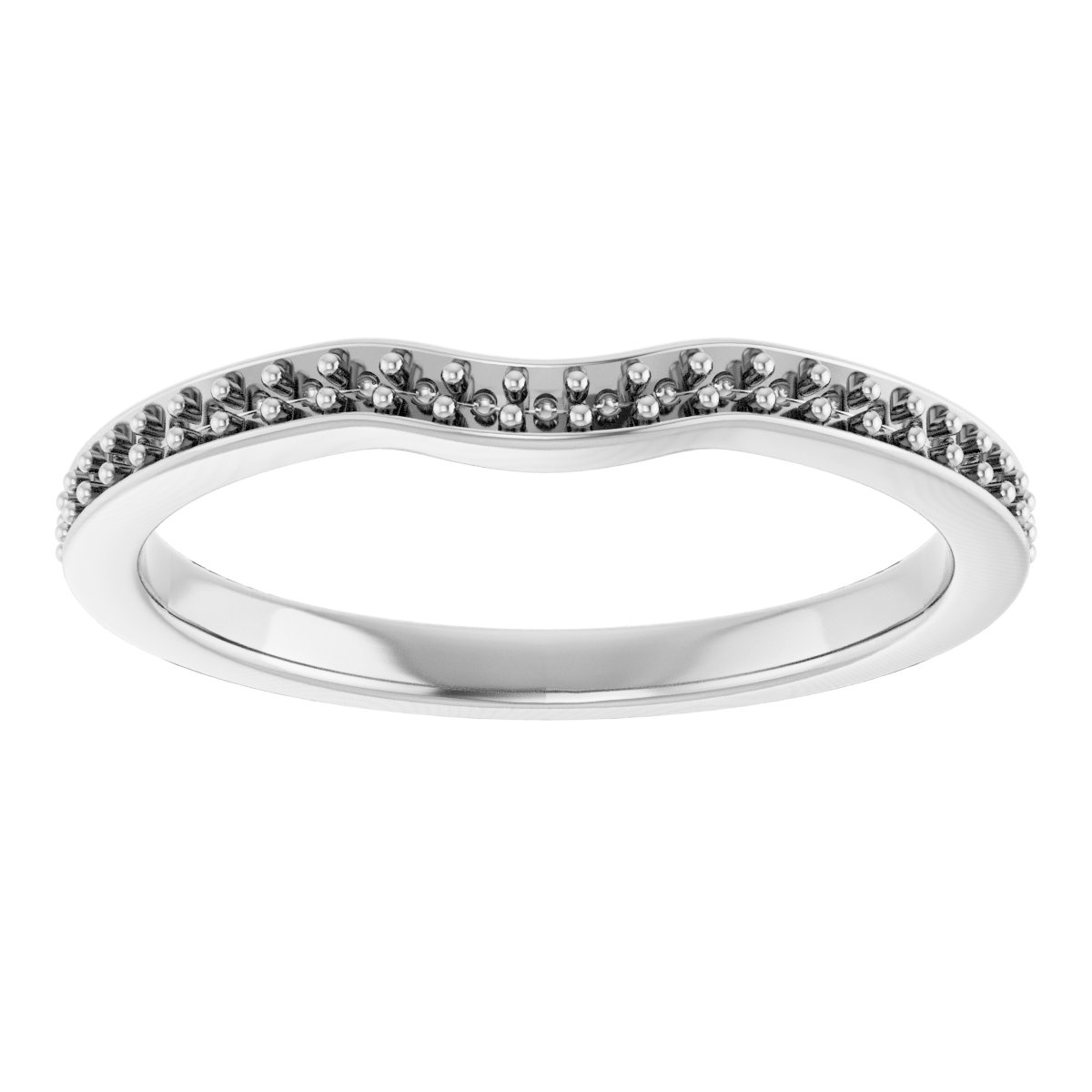 Band Mounting for 6x4 mm Emerald Ring view 3