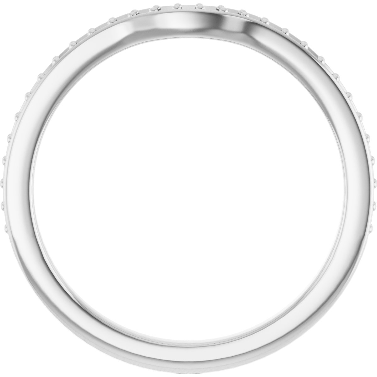 Band Mounting for 6x4 mm Emerald Ring view 2