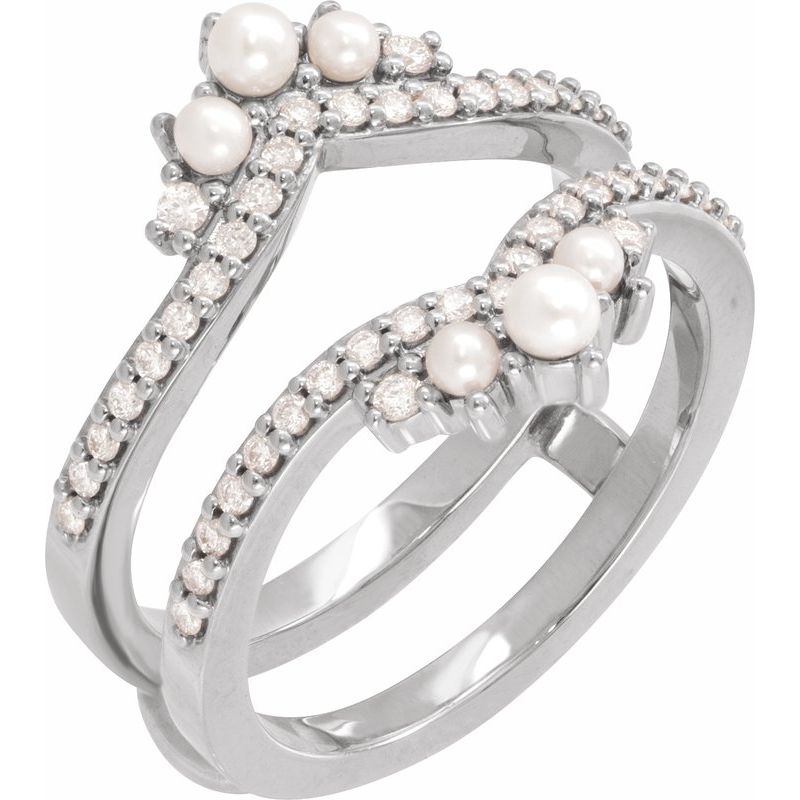 Accented Pearl Ring Guard
