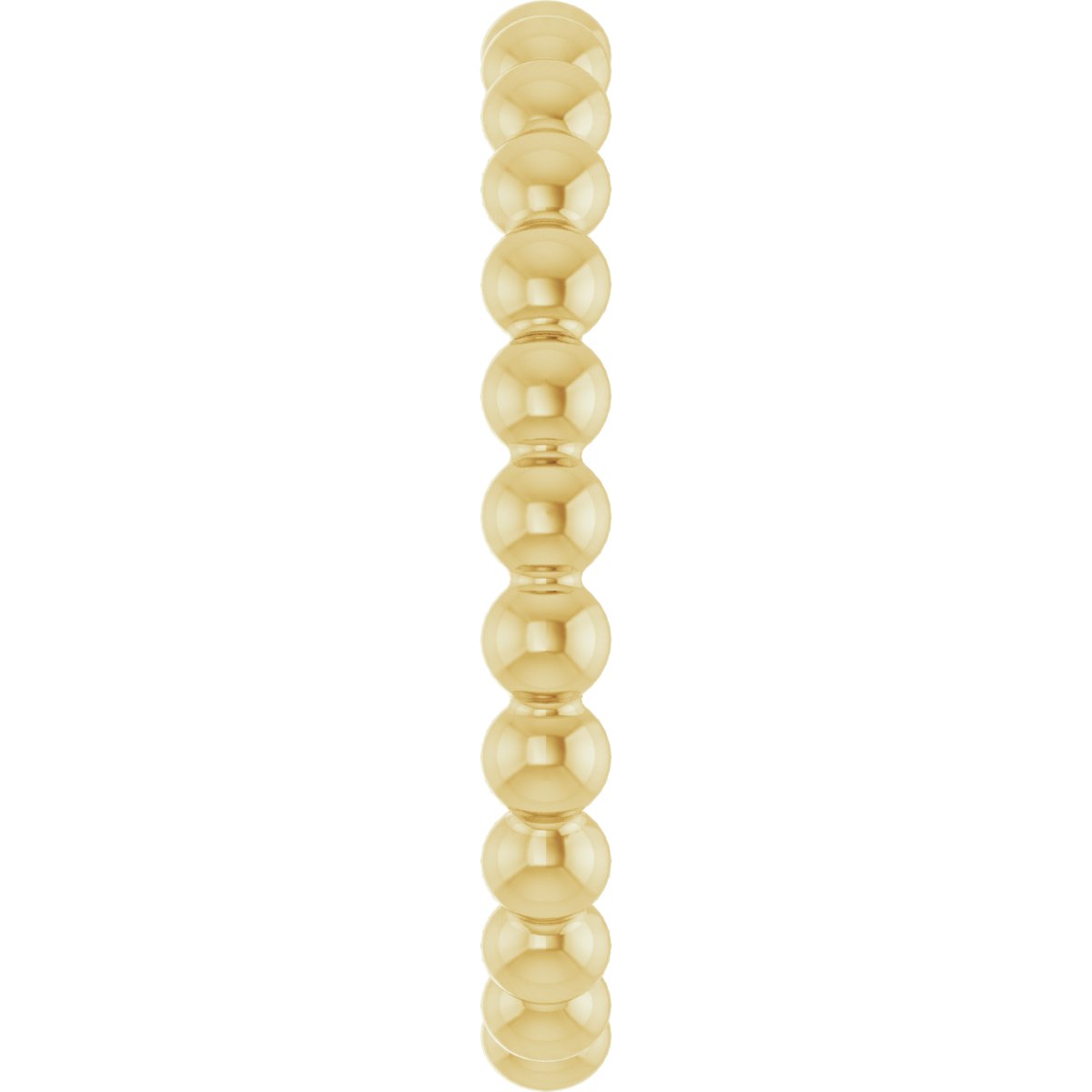 14K Yellow Beaded Stackable Ring