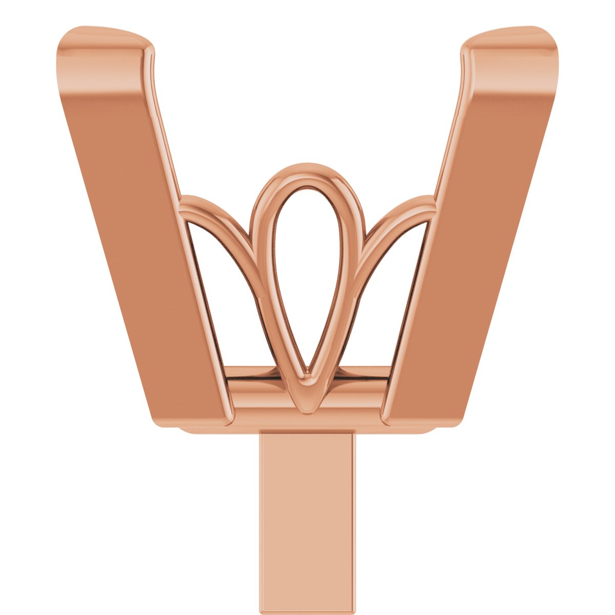 4-Prong Tapered Scroll Peg Setting