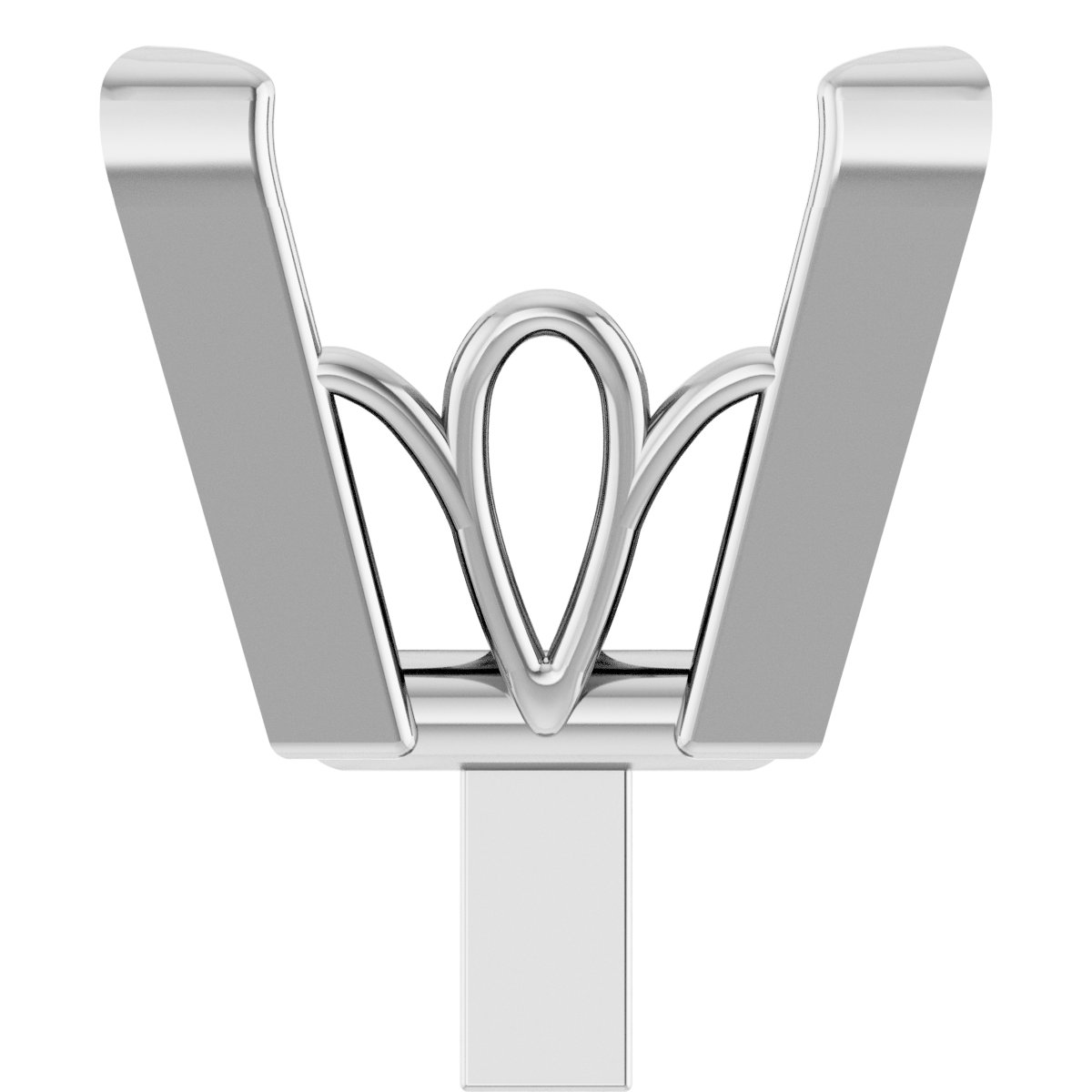 4-Prong Tapered Scroll Peg Setting