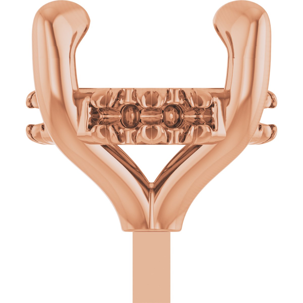 4-Prong Pre-Notched Claw Hidden Halo-Style Peg Setting