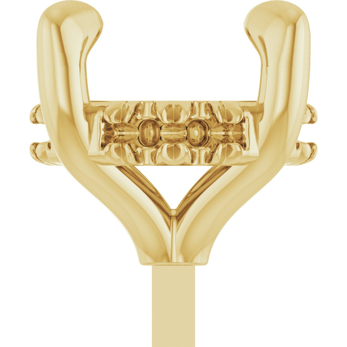 4-Prong Pre-Notched Claw Hidden Halo-Style Peg Setting