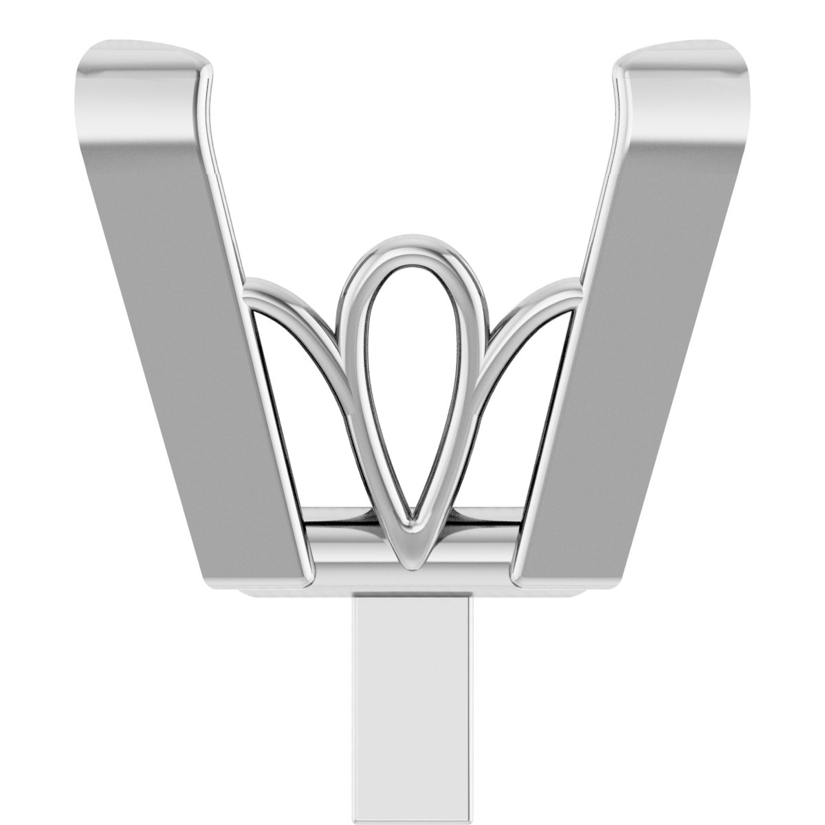 4-Prong Tapered Scroll Peg Setting