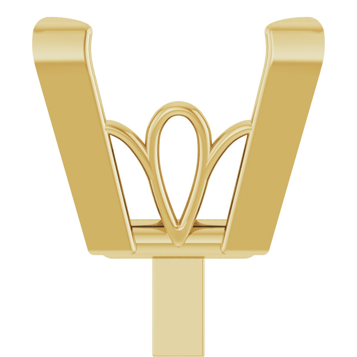 4-Prong Tapered Scroll Peg Setting