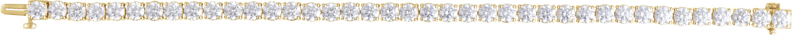 14K Yellow 12 CTW Lab-Grown Diamond Line 7 Bracelet