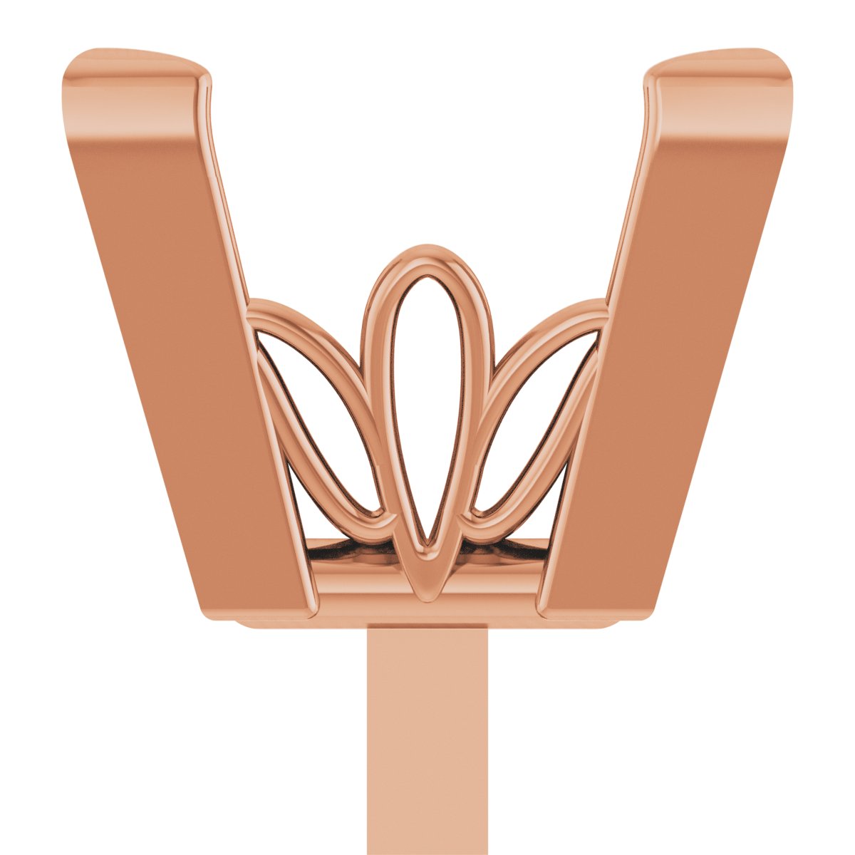 4-Prong Tapered Scroll Peg Setting