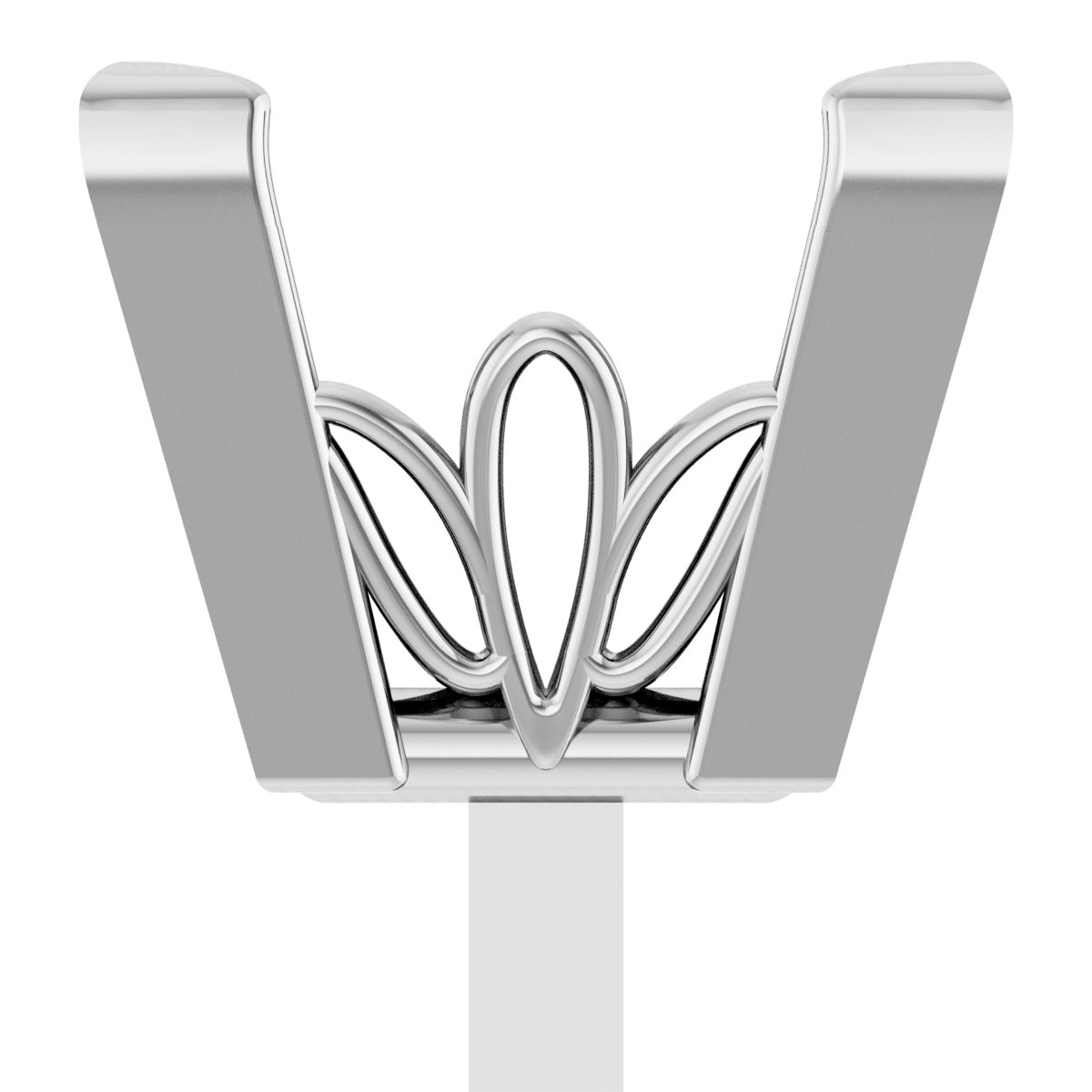 4-Prong Tapered Scroll Peg Setting