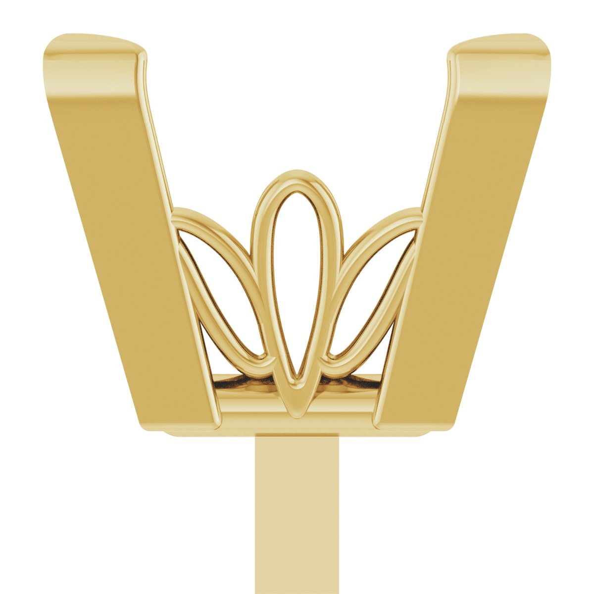 4-Prong Tapered Scroll Peg Setting