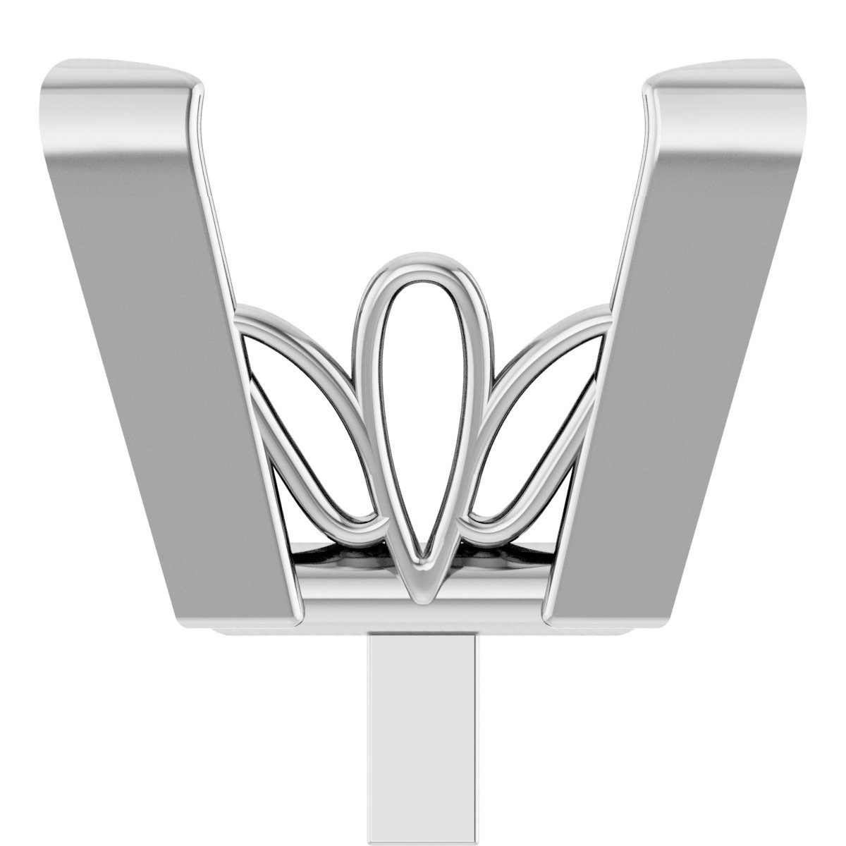 4-Prong Tapered Scroll Peg Setting