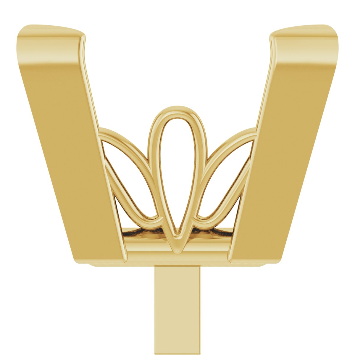 4-Prong Tapered Scroll Peg Setting