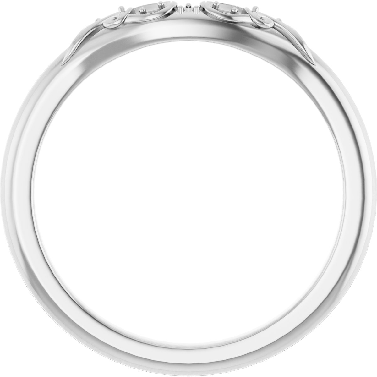 Band Mounting for 7x5 mm Oval Ring view 2