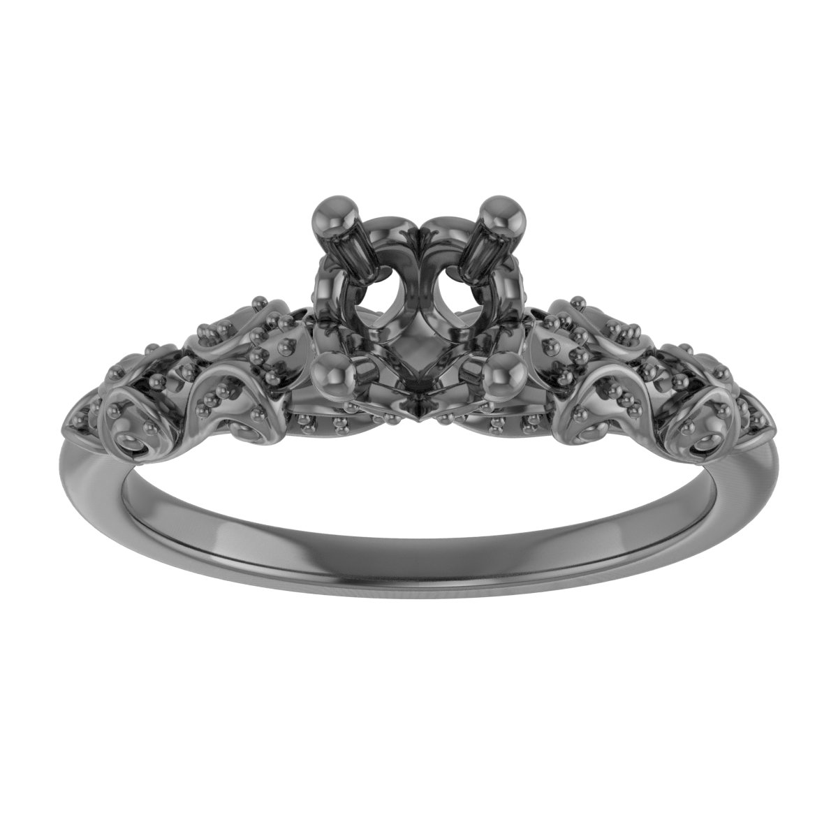 7x5 mm Oval Engagement Ring Mounting view 3
